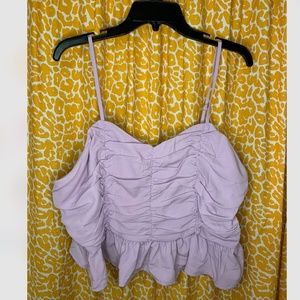 Purple Peplum Plus Size Top